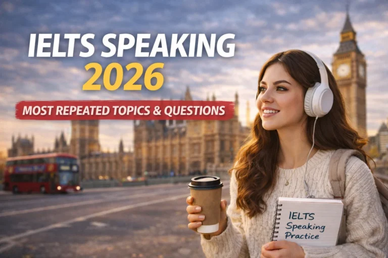 IELTS Speaking 2026 – Most Repeated Topics & Questions