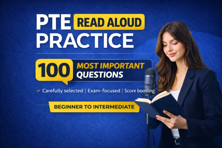 PTE Read Aloud Practice 2026 – 100 Most Important Questions