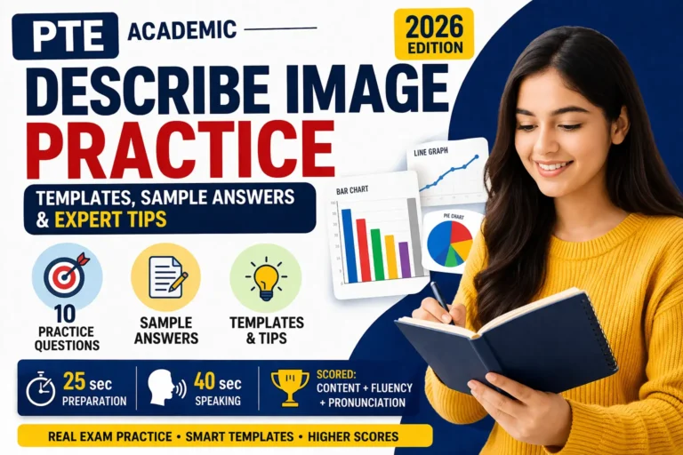 PTE Describe Image Practice 2026 – Templates, Sample Answers & Expert Tips