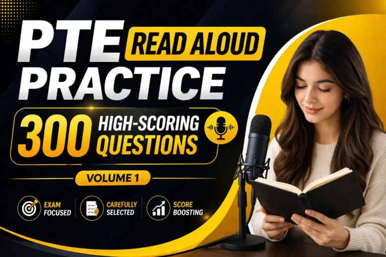 PTE Read Aloud Practice 2026 – 300 High-Scoring Questions (Volume 1)